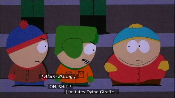 &lsquo;South Park,&rsquo; incorrectly: [&nbsp;Imitates Dying Giraffe&nbsp;]