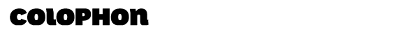 Colophon